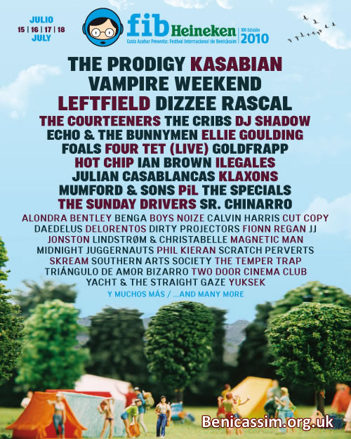 Benicassim line-up Benicassim line-up